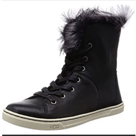 UGG Shoes - UGG Australia women’s croft toscana high top Leather sneakers bootie fur lined 7